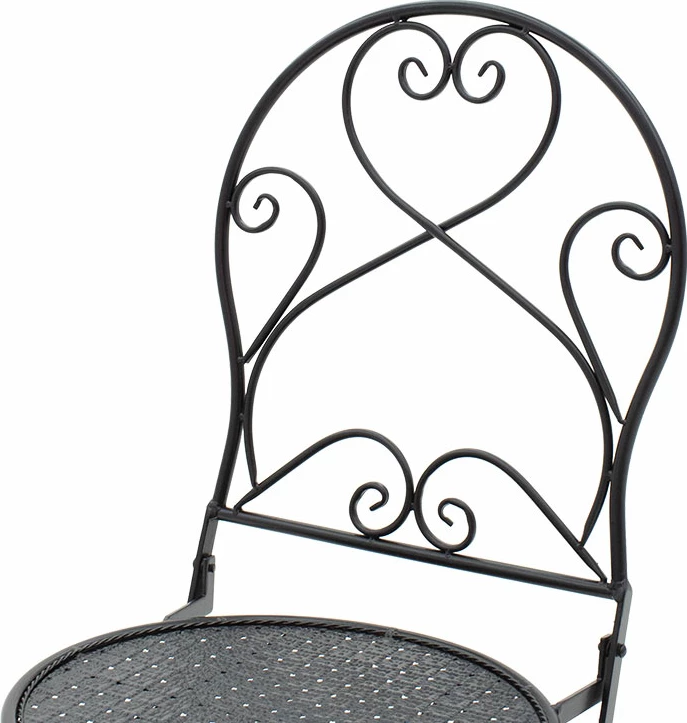 Tavolinë me karrige 3 copë Walen metal i zi