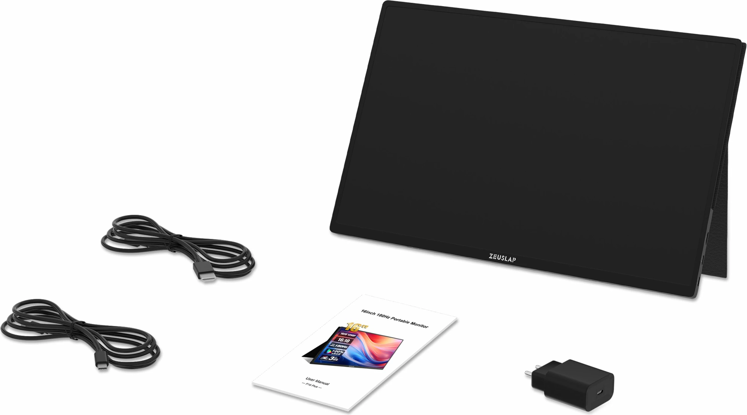 Monitor portativ Zeuslap P16 Plus 16\" IPS WUXGA 180Hz USB-C Mini HDMI, zi
