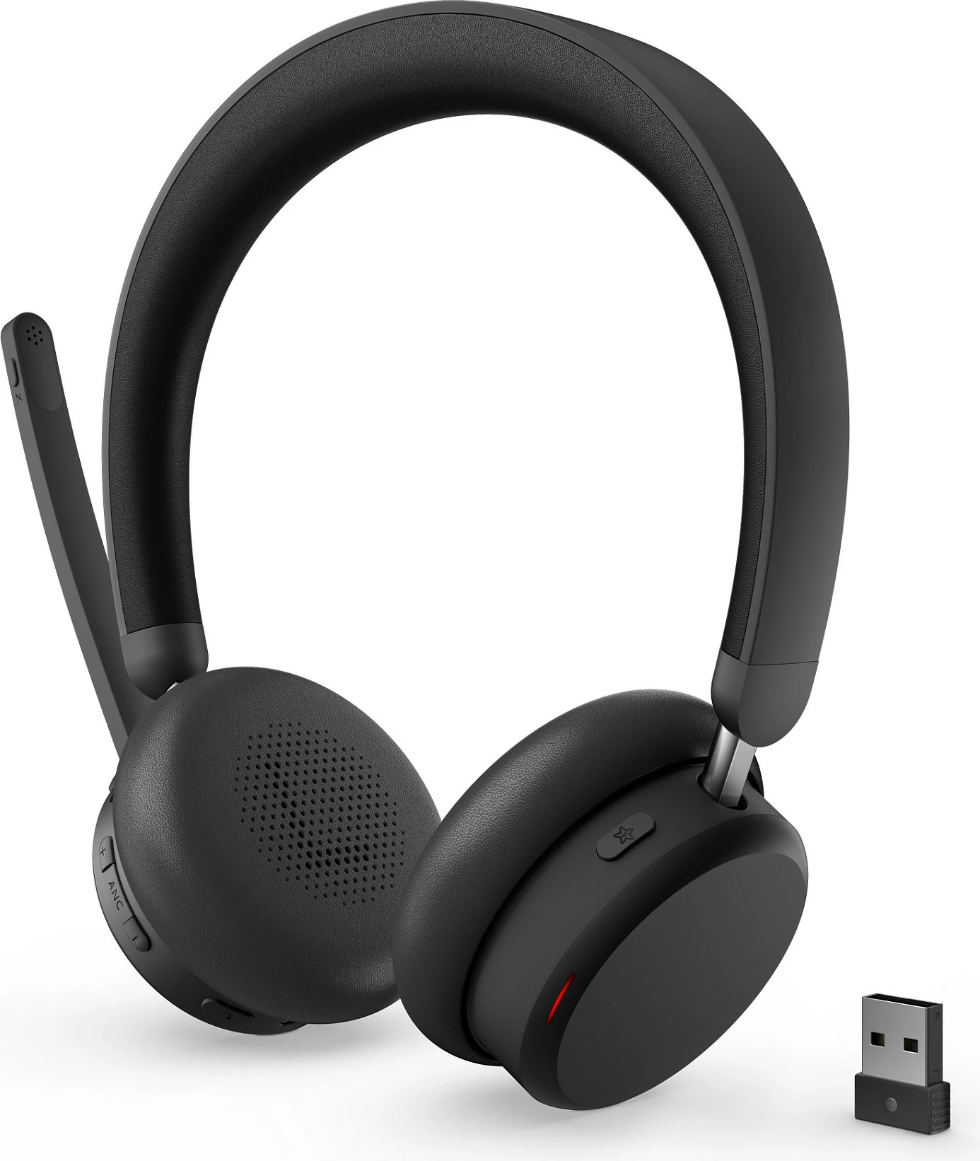 Kufje Lenovo 6550, Wireless Dual-Mode, ANC, Teams, USB-A, të zeza