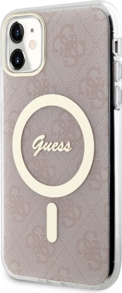 Mbështjellës Guess 4G MagSafe për iPhone 11 6.1", Rozë