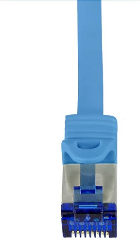 Kabllo rrjeti LogiLink Cat.6A S/FTP Ultraflex 0.5m, blu
