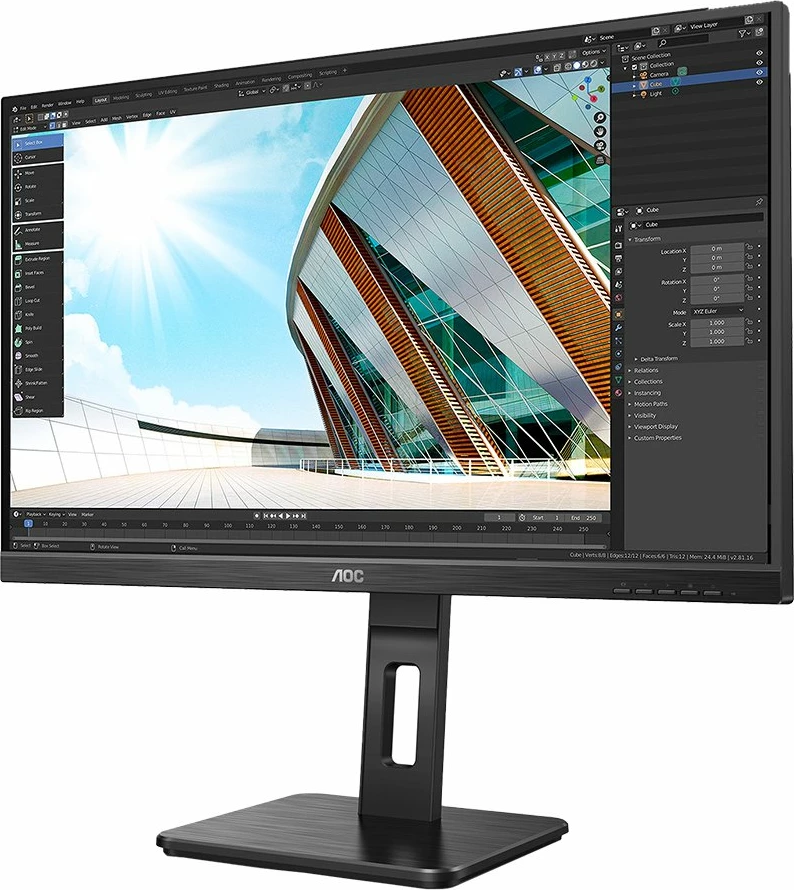 Monitor AOC 27P2Q 27\" IPS Full HD 1920x1080 4ms 250cd/m² USB hub VESA, i zi