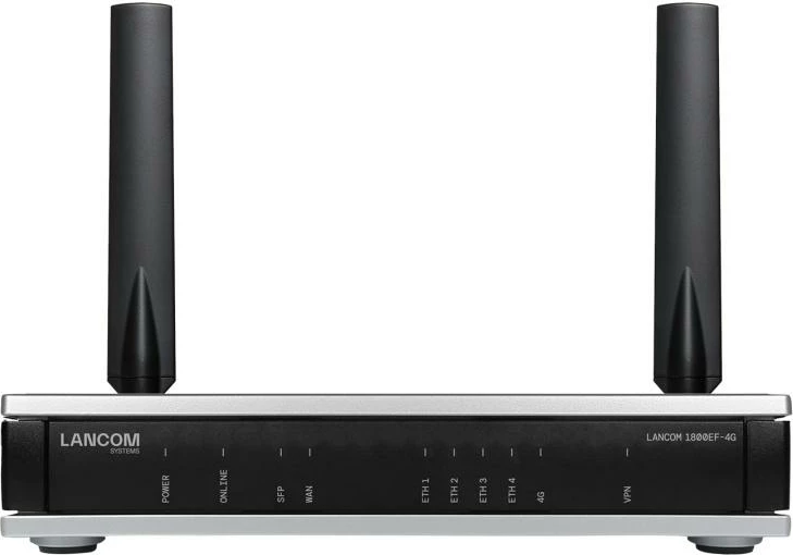 Router SD-WAN, LANCOM 1800EF-4G, 1 Gbps, 4G LTE, SFP dhe shumë porta Ethernet, e zezë
