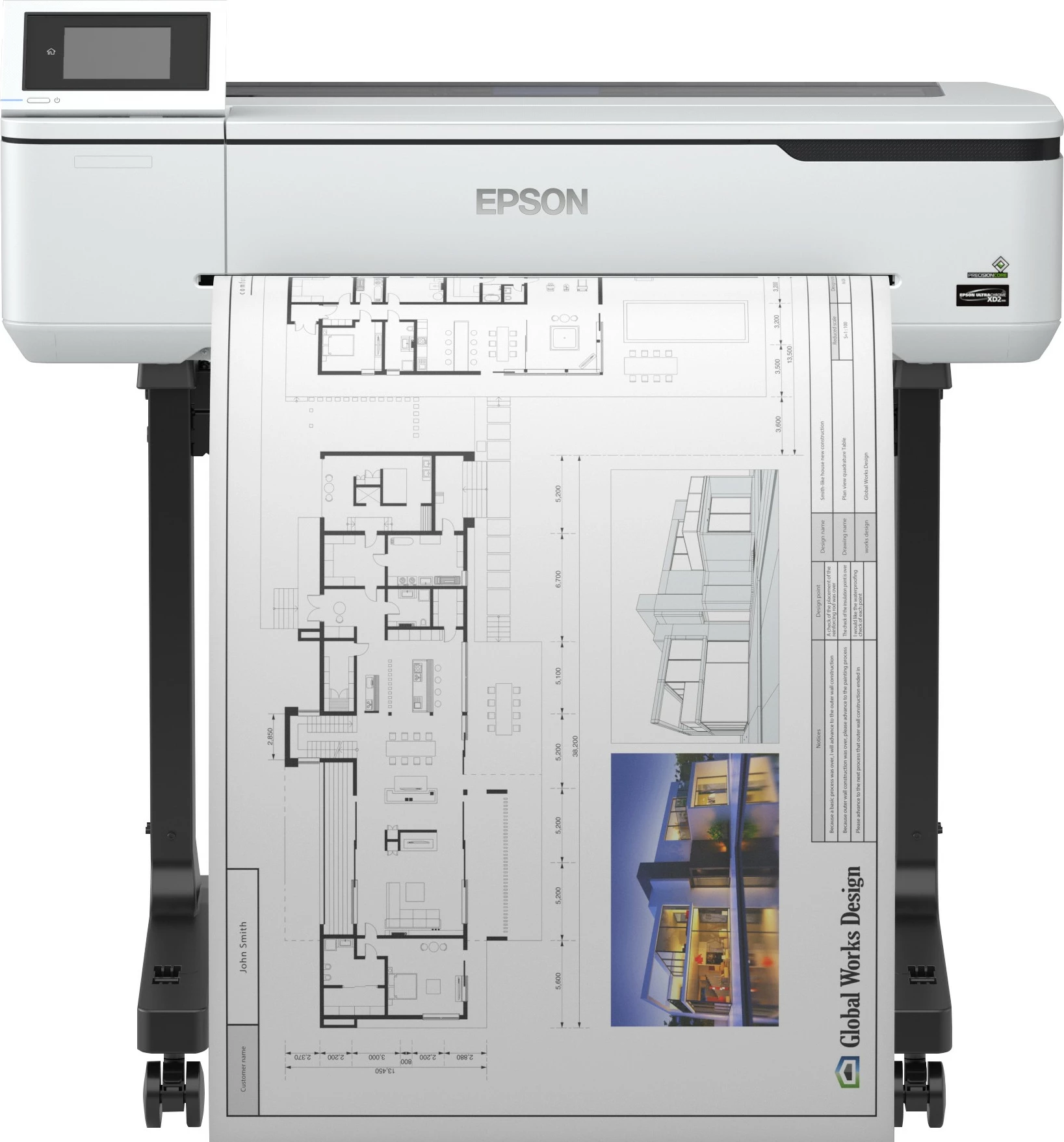 Printer Epson SureColor SC-T3100, format i madh, ngjyra, Wi-Fi, Ethernet