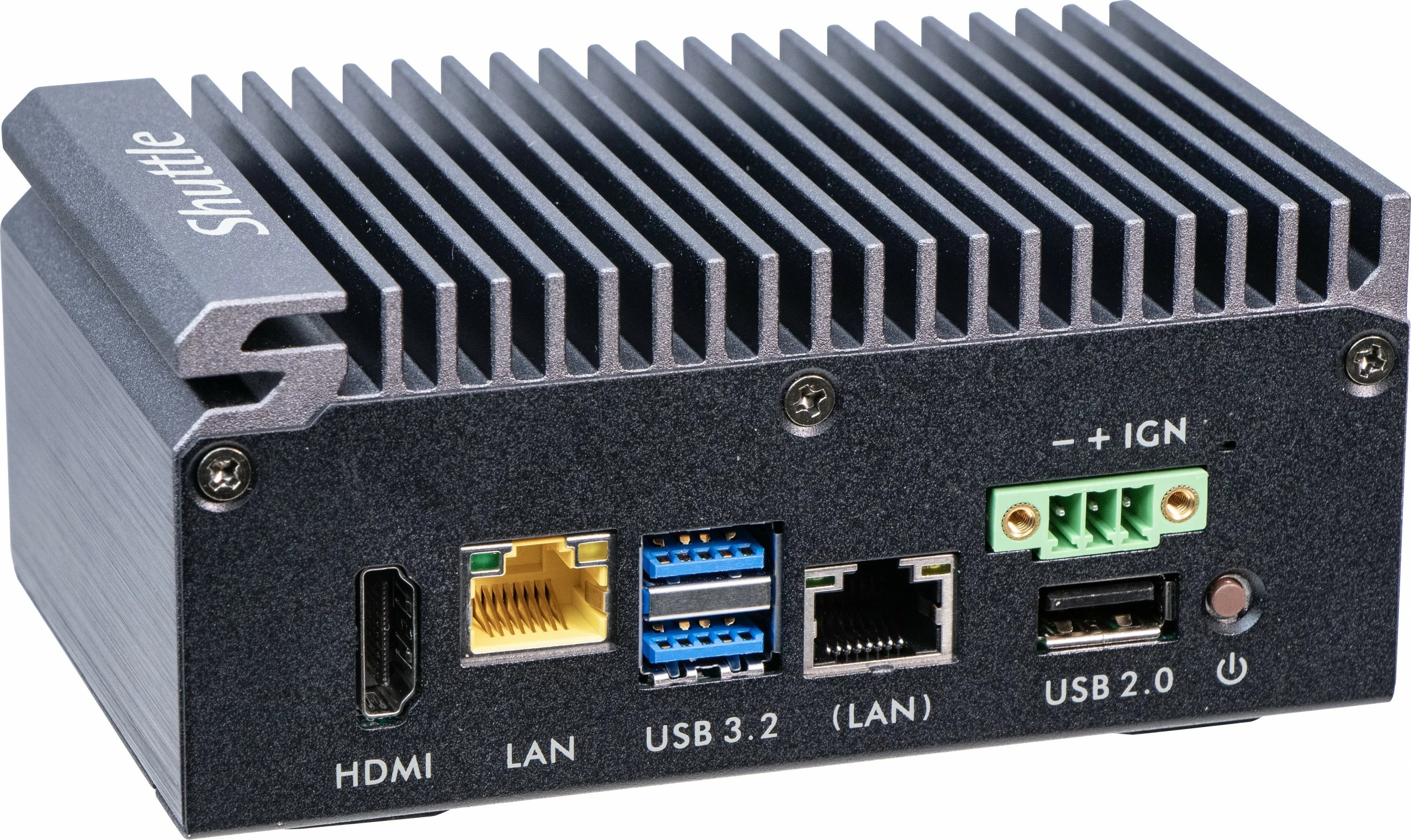 Barebone Shuttle SPCEL03, Intel Atom x6413E, 1x SO-DIMM DDR4 max 32GB, 2x 2.5G LAN, alumini