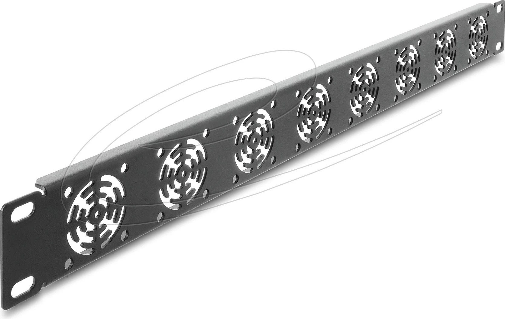 Panel ventilimi DeLOCK 67414, 1U 19", metal, me 8 ventilatorë, gri e errët