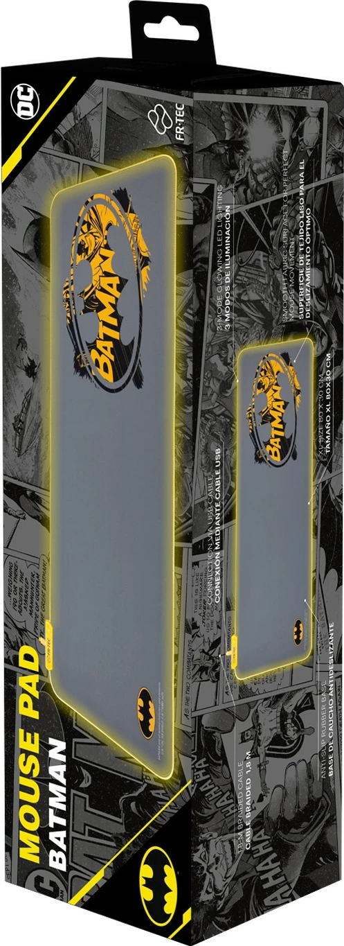 Mauspad Blade DC Batman gaming, LED, gri