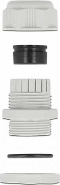 Glandë kabllosh DeLOCK PG21, 4 hyrje, Ø kabllo 6 mm, IP68, 2 copë, gri