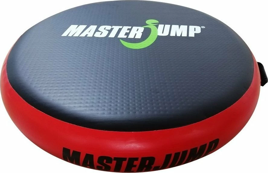 Dyshek gjimnastikor i fryrë Master Masterjump Airspot Ø100 cm x 20 cm, zi/kuq, me çantë