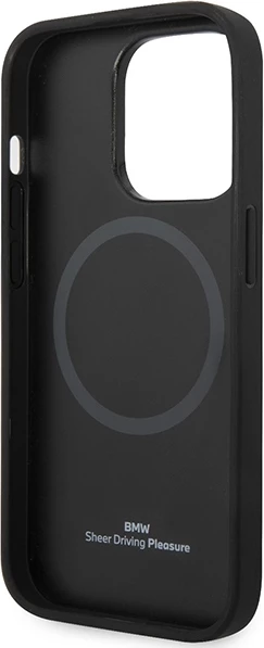 Mbështjellës BMW Leather Diamond Pattern MagSafe për iPhone 14 Pro Max 6.7", i kuq