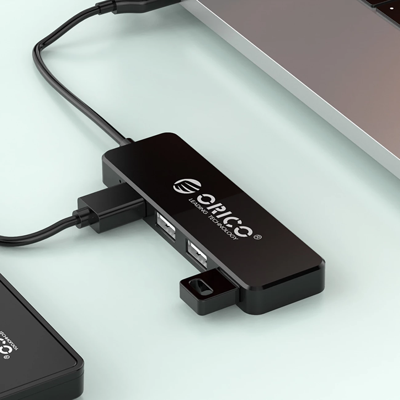 Kasë Orico FL01, 4x USB-A 2.0, 30 cm, e zezë