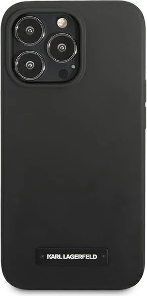 Mbështjellës Karl Lagerfeld KLHCP13XSLMP1K për iPhone 13 Pro Max 6.7", silikon, i zi