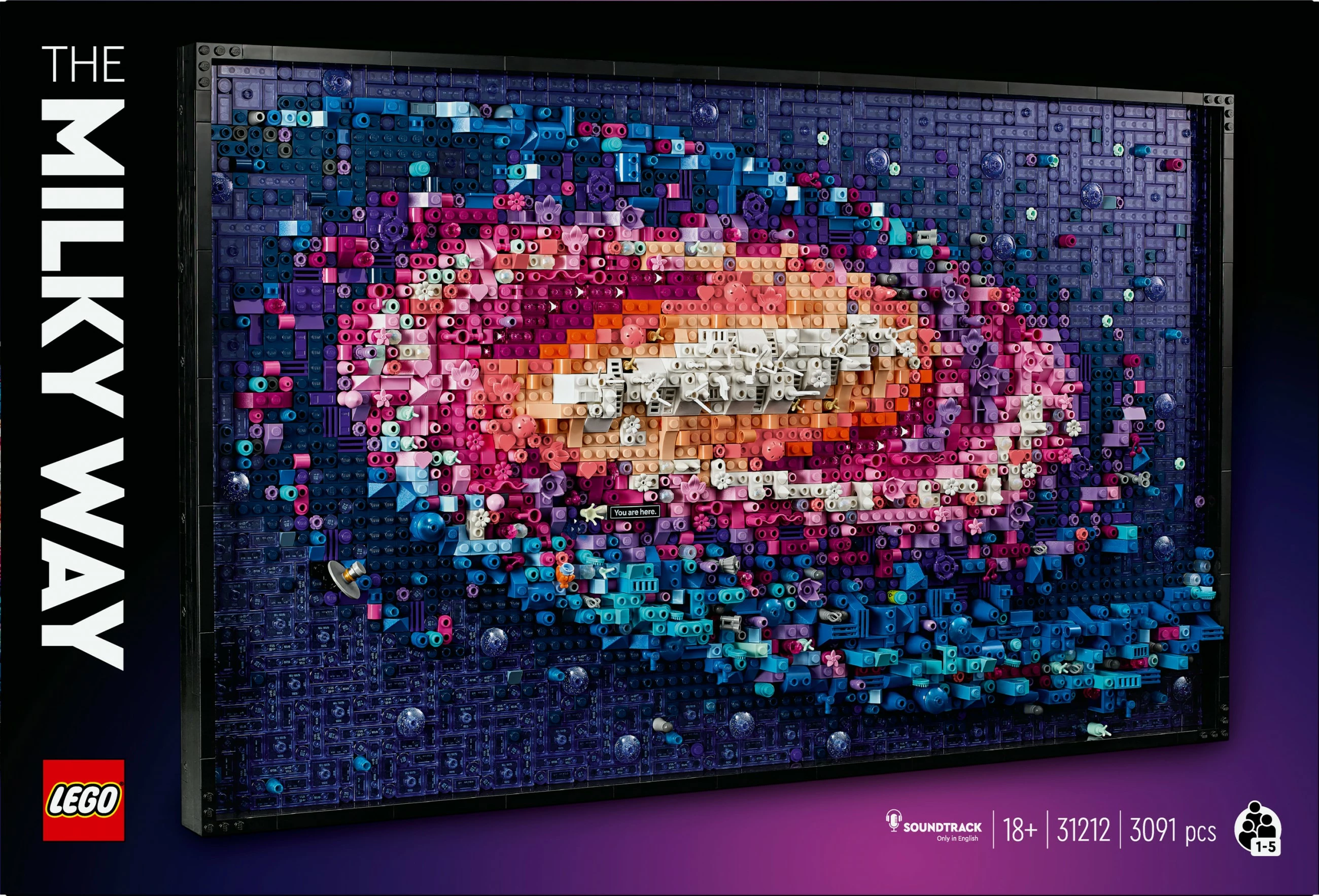 Set LEGO Galaxie Milky Way 31212, 3091 pjesë, mozaik dekorativ