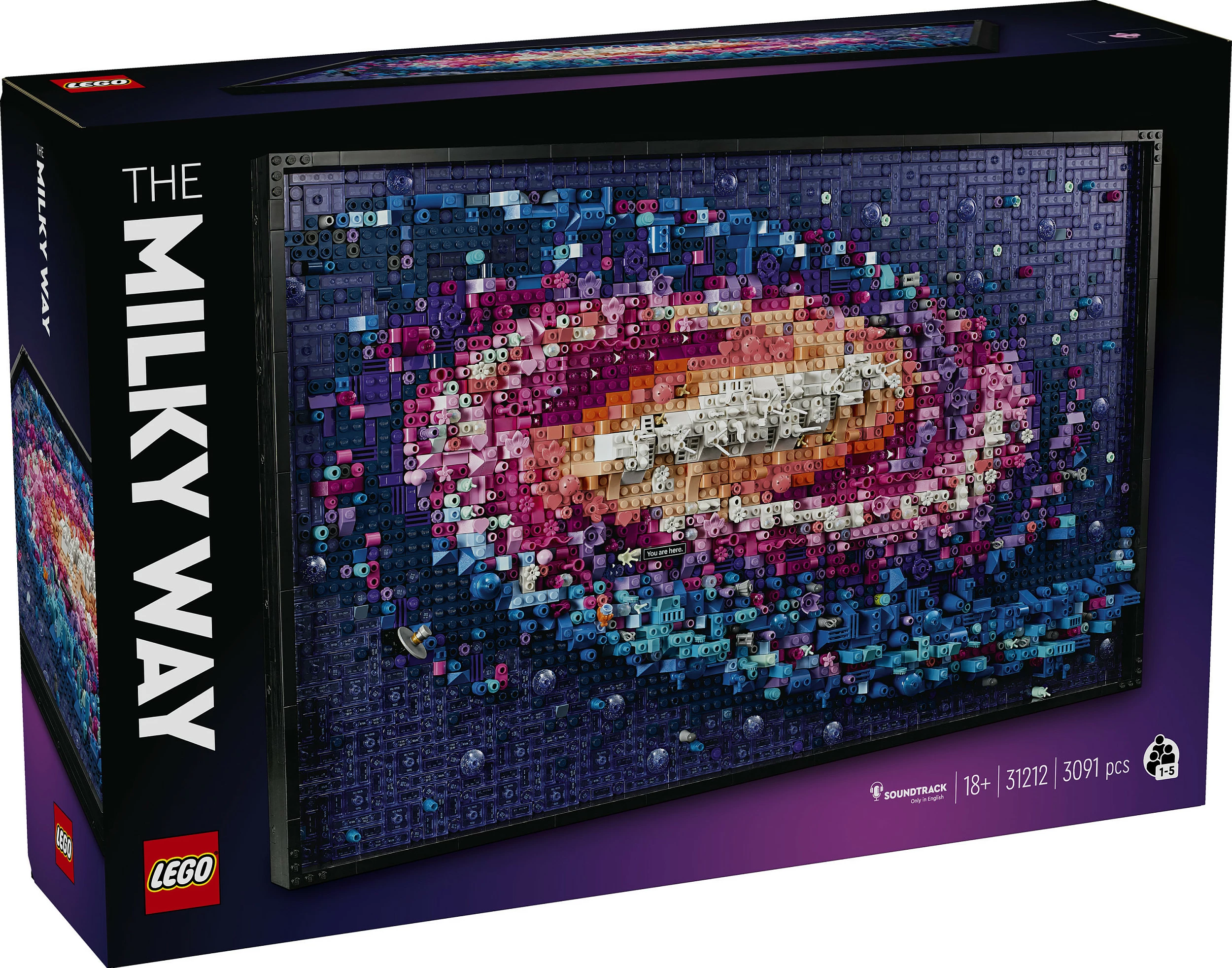 Set LEGO Galaxie Milky Way 31212, 3091 pjesë, mozaik dekorativ