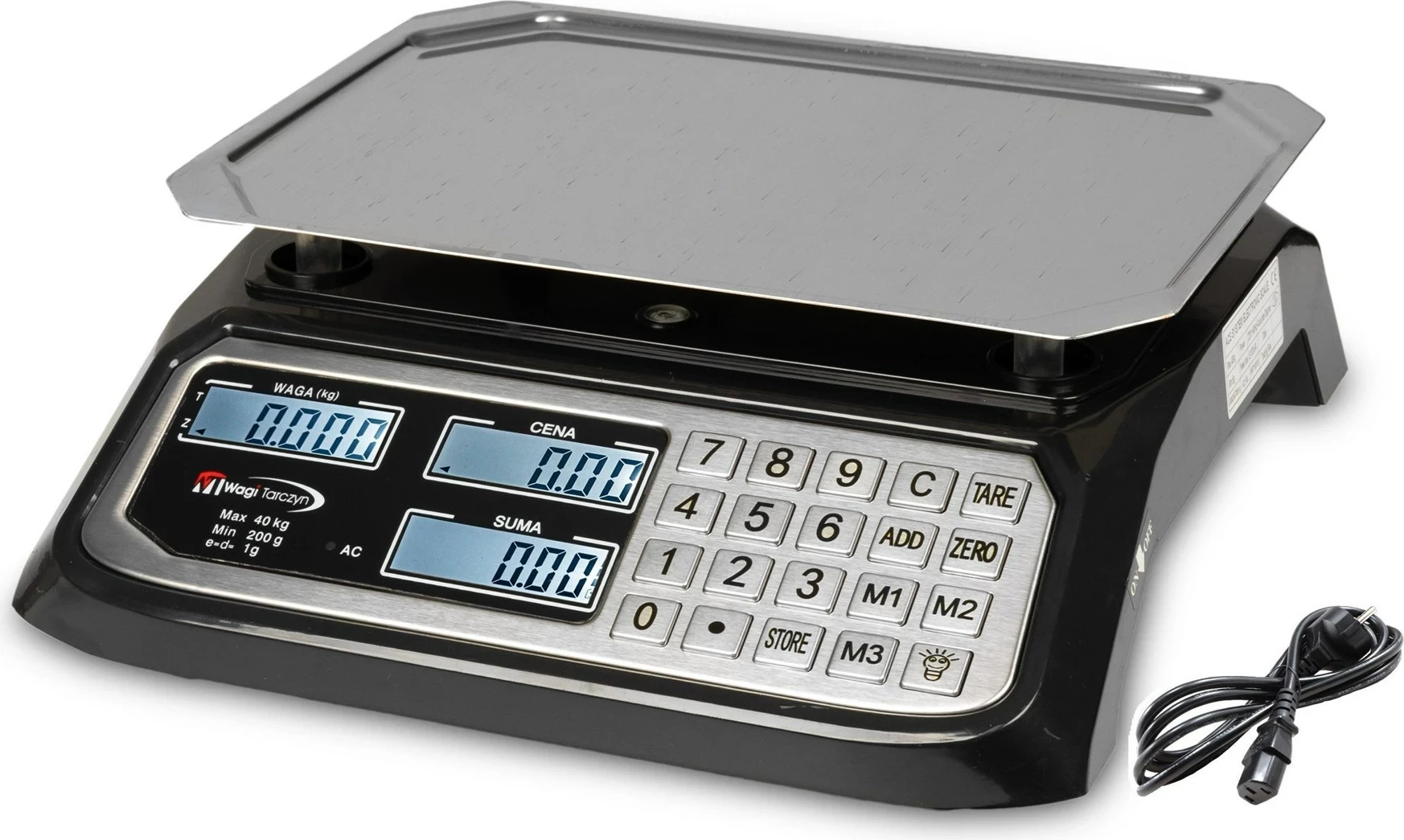 Peshore elektronike Wagi Tarczyn WT-1015, 40 kg, e bardhë