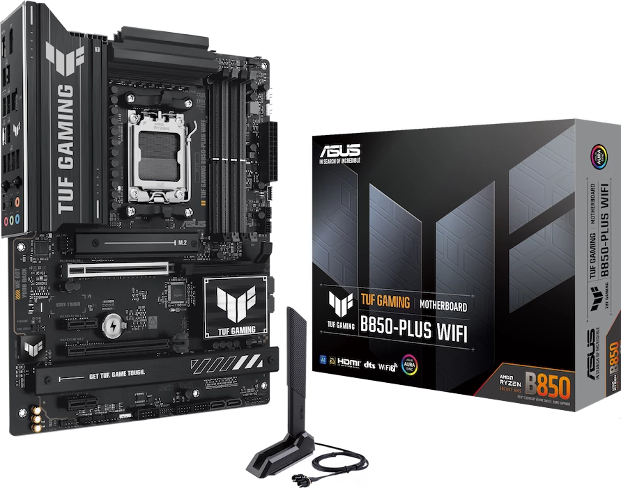 Pllakë amë ASUS TUF Gaming B850-Plus WiFi, AM5, ATX, AMD B850, DDR5, 3x M.2, 4x SATA, PCIe 5.0, 2.5GbE, WiFi 7, Bluetooth 5.4