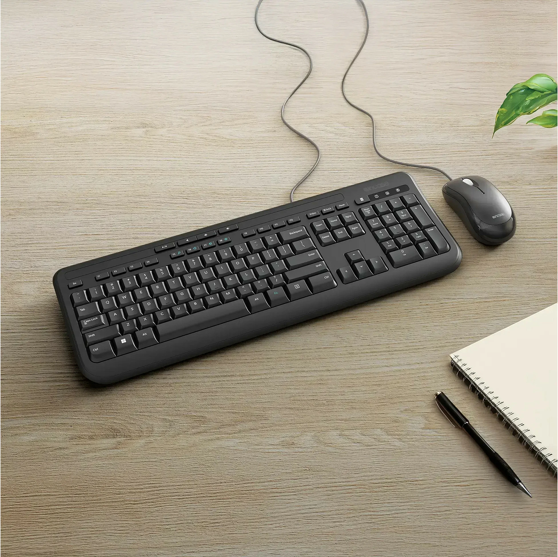 Set tastierë me maus Incase Desktop 600, USB, QWERTY IT, full-size, e zezë