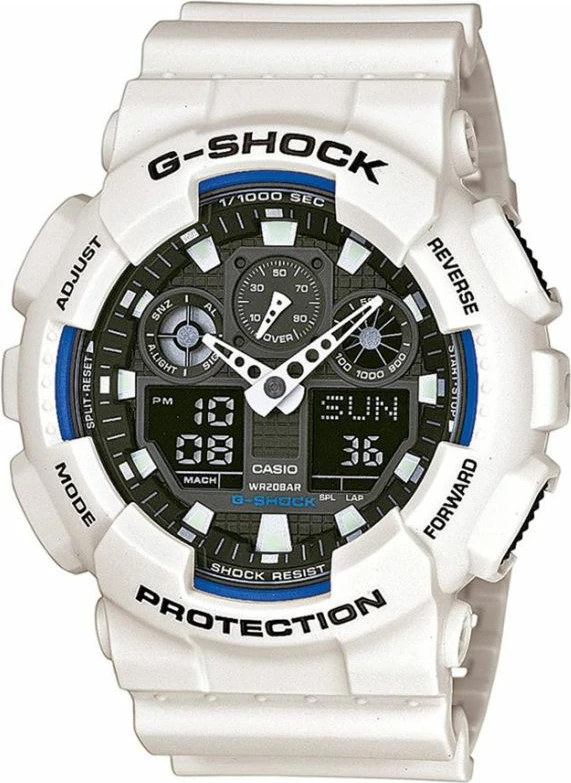 Orë dore për meshkuj Casio G-Shock, e bardhë