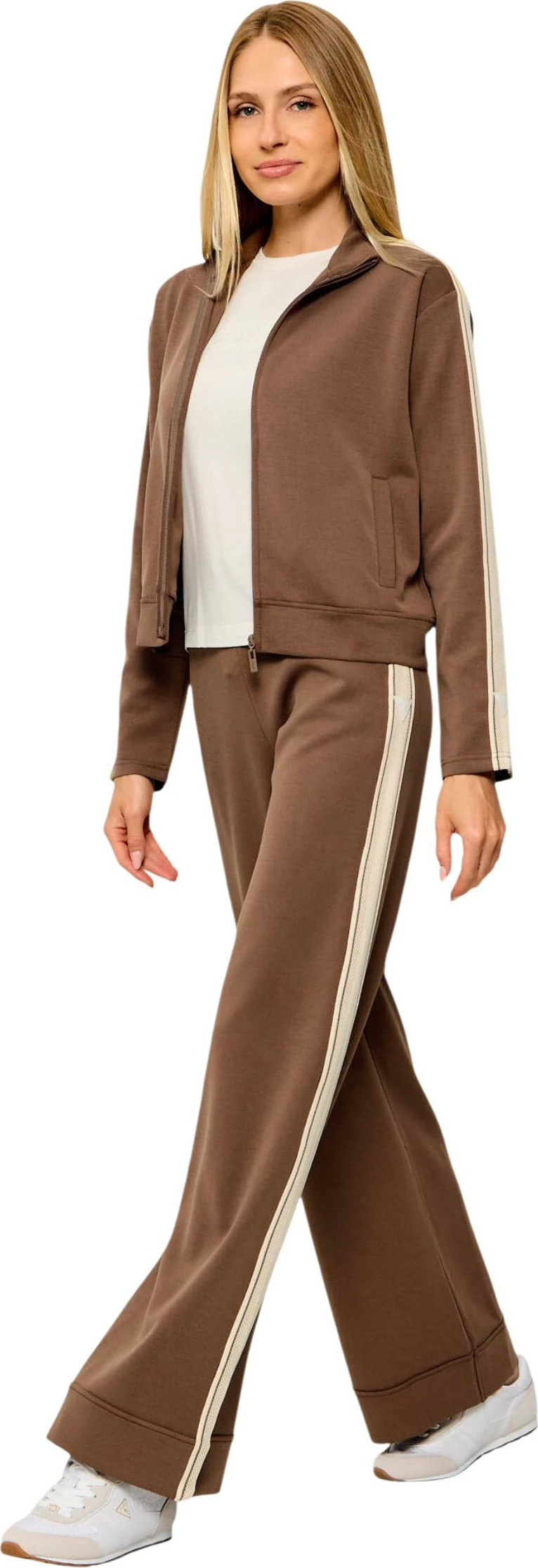Pantallona sportive për femra Guess Merope Wide Leg V6YB04 K4279, kafe [Madhësia: L]
