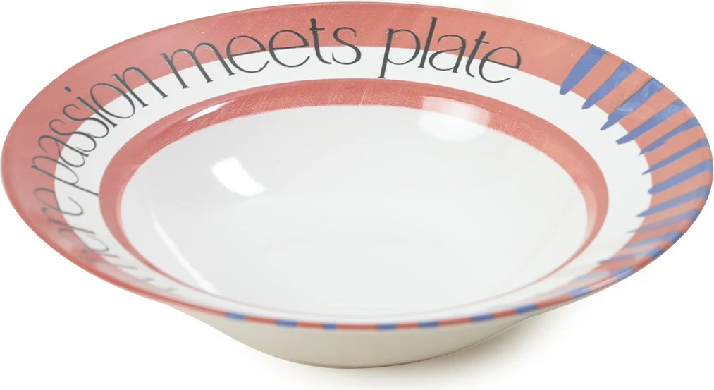 Pjatë Hermia Concept, e kuqe dhe e bardhë, 26cm, set prej 6 copësh