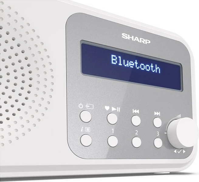 Radio portative Sharp DR-P420, DAB+/FM, Bluetooth 5.0, 2W, Snowy White