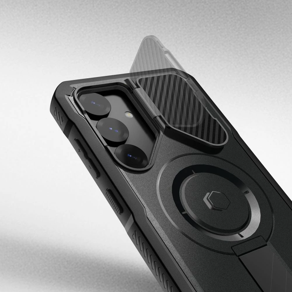 Mbështjellës Tech-Protect Kevlar MagSafe+ për Samsung Galaxy S25 Plus, i zi