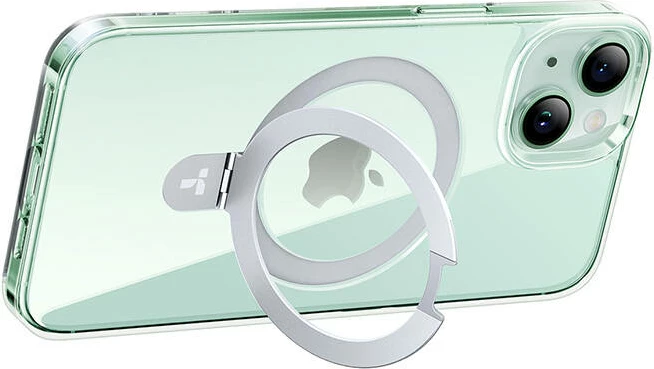 Mbështjellës Torras UPRO Ostand Clear për iPhone 15, transparent