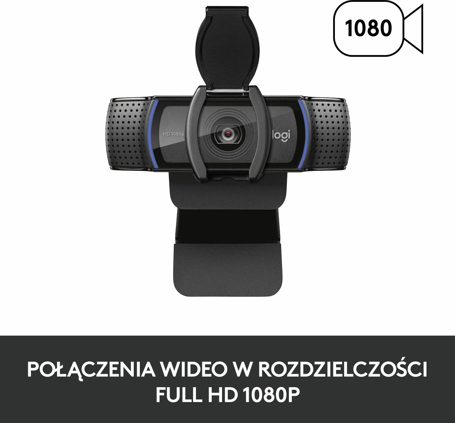 Webkamerë Logitech C920S Pro 1080p USB me mikrofon stereo, e zezë