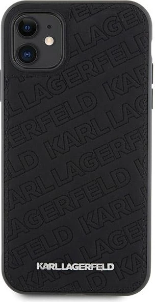 Mbështjellës Karl Lagerfeld Quilted K Pattern për iPhone 11/XR, i zi