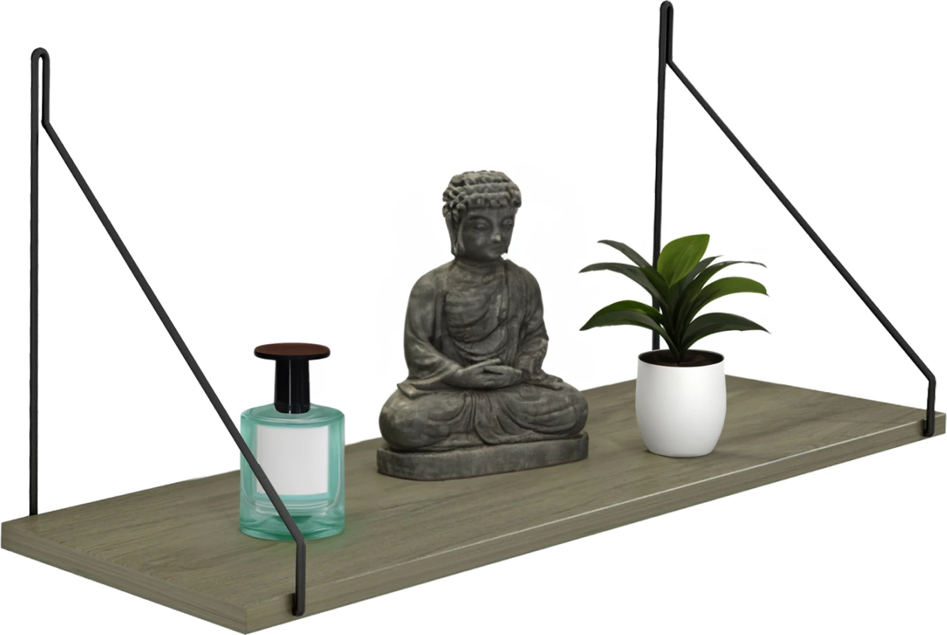 Raft muri AGILAN FH9183.12 melaminë ngjyrë ulliri 72x20x27H cm