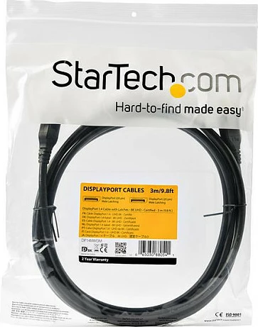 Kabllo DisplayPort StarTech DP14MM3M, DP 1.4, 3m, 8K@60Hz, 4K@120Hz, e zezë