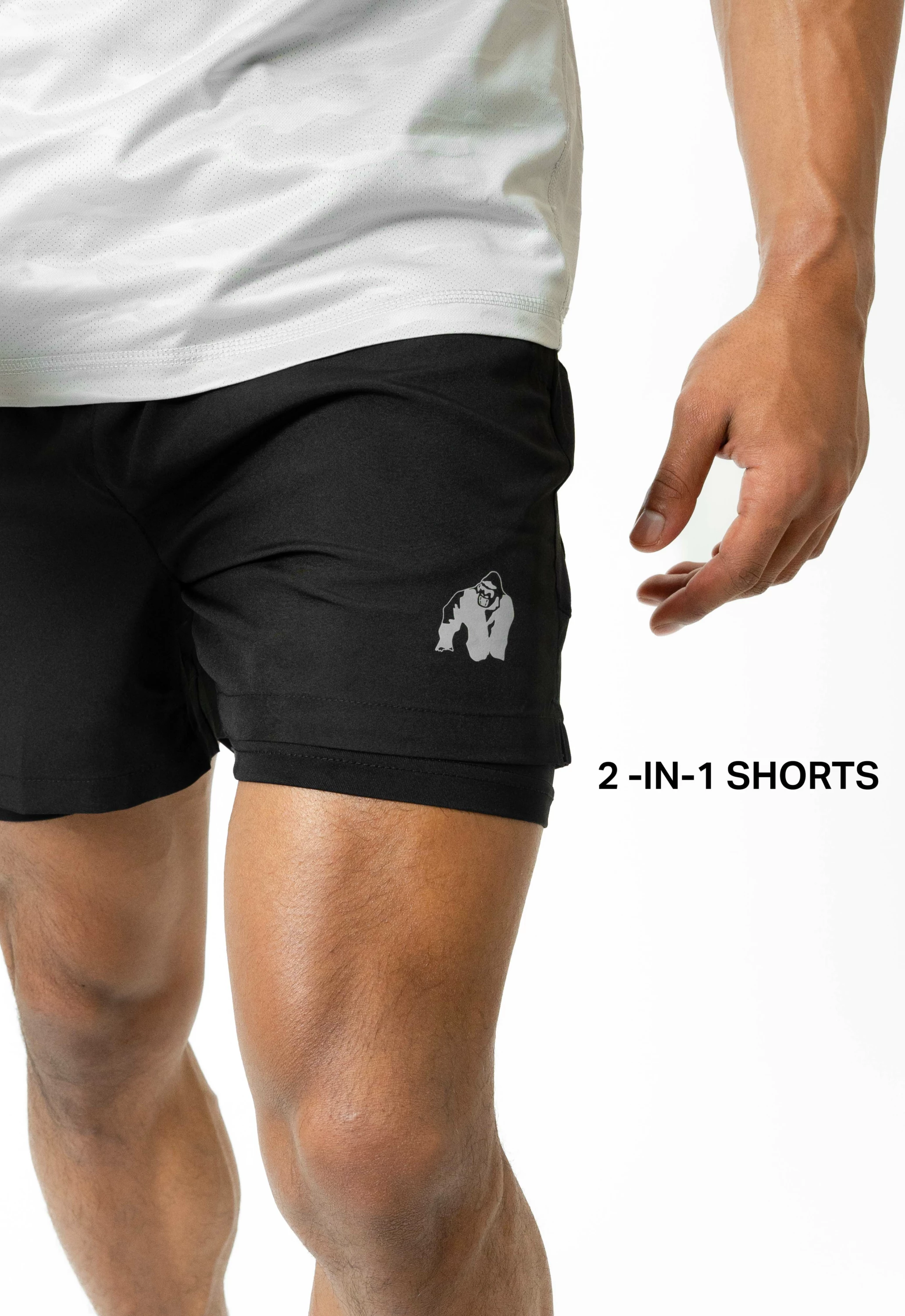 Lowell 2-In-1 Shorts - Black [Madhësia: L]