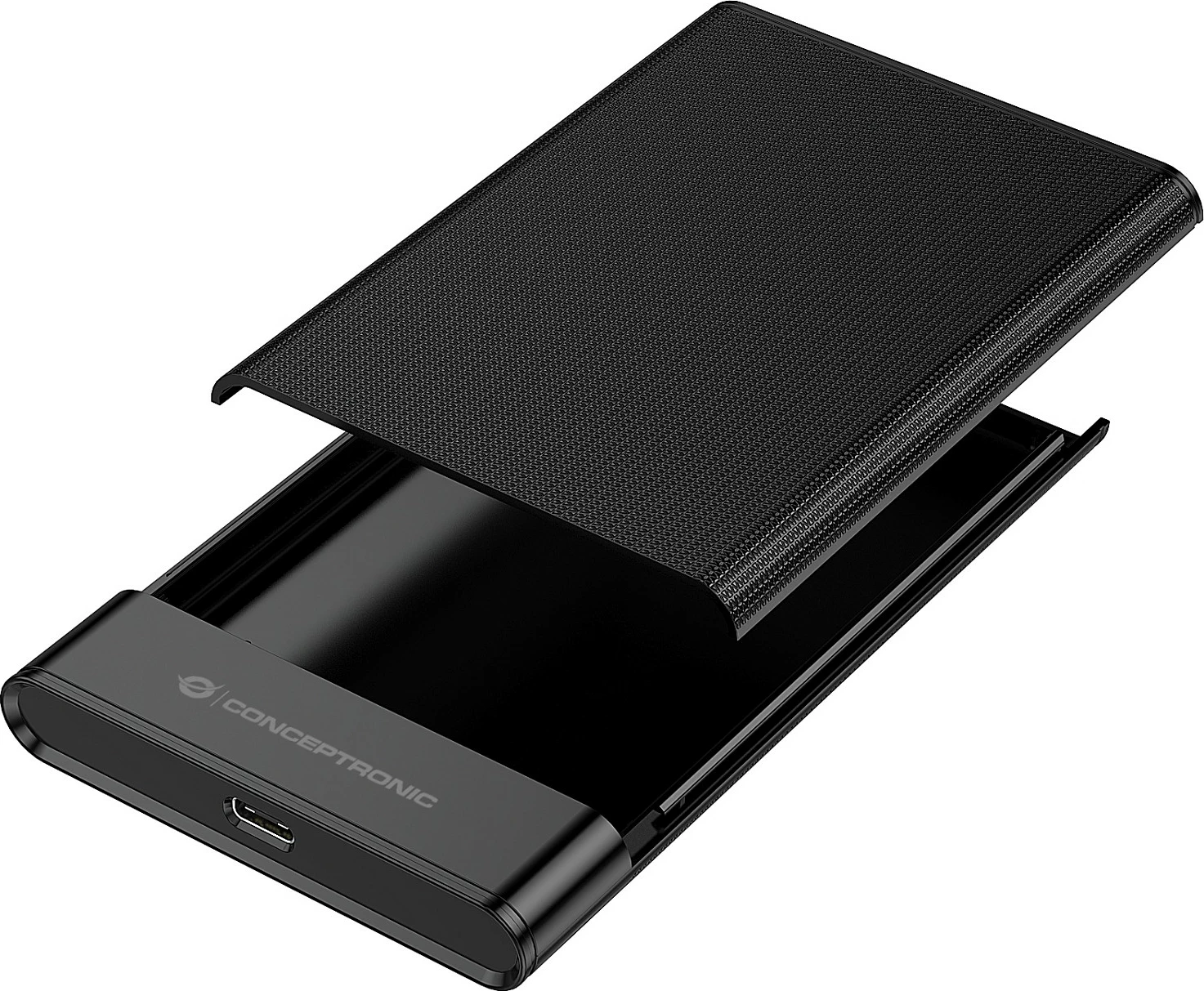 Kasë eksternale për HDD/SSD 2.5" Conceptronic, SATA III, USB-C/USB-A, USB 3.2 Gen 1, e zezë