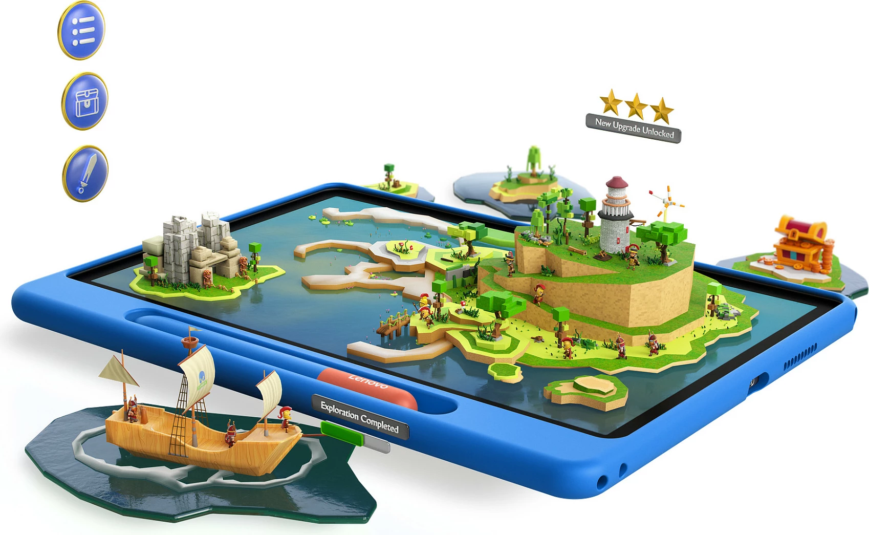 Tablet Lenovo Tab 2025 64GB me mbështjellës edhe stylus, e zezë