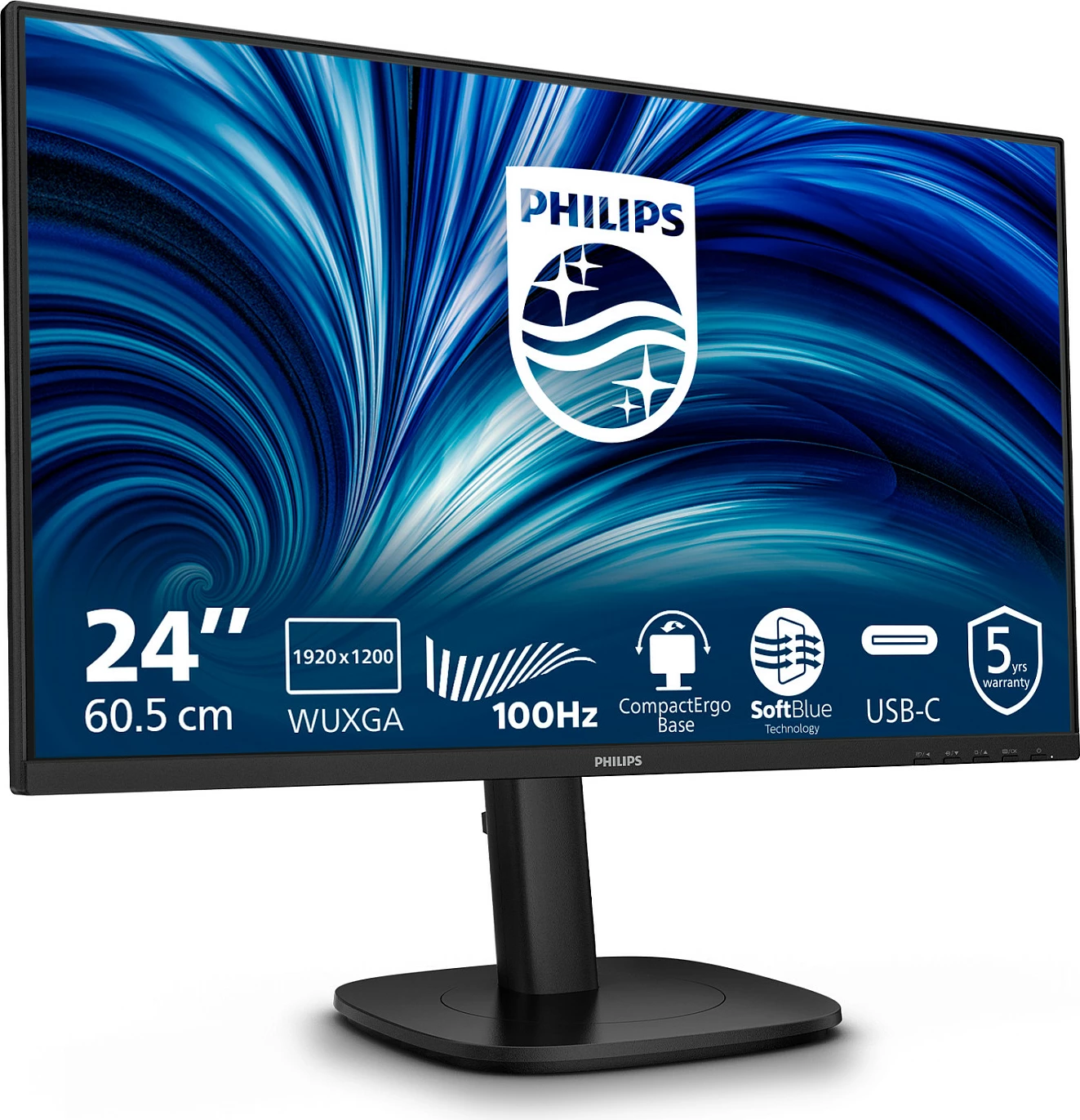 Monitor Philips 24B2N3200D/00, 24 inç, WUXGA, 100Hz, USB-C, i zi