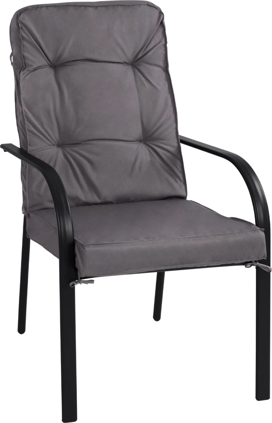 Karrige metalike Endika FH5680.01 ngjyrë gri me jastëk 60x71x105 cm