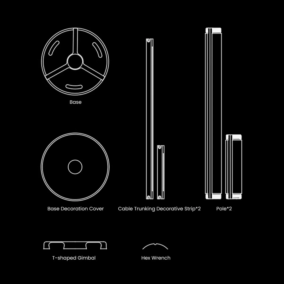 Mbajtës tavani për projektor, JMGO, P082 4K URJMG, rregullim 10–30 cm, kapacitet 10 kg, rrotullim 360°, menaxhim kabllosh, anthracite