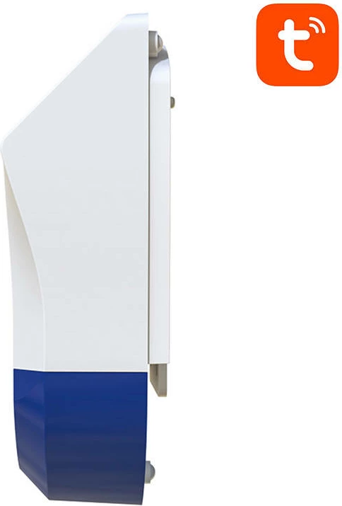 Alarm i jashtëm me sirenë Neo NAS-AB06W, WiFi, Tuya, me panel diellor, Bardhë/Kaltër