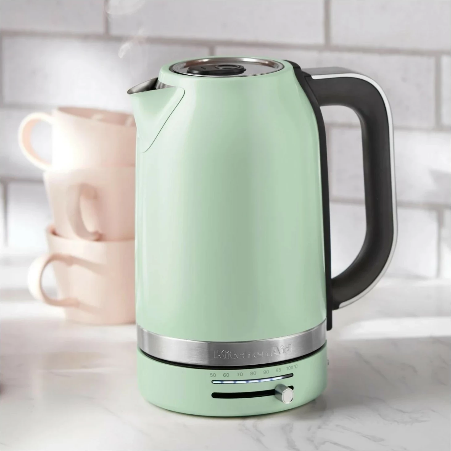 Kasë ujë elektrik KitchenAid 5KEK1701E, 1.7L, rregullim temperature, ngjyrë e gjelbër