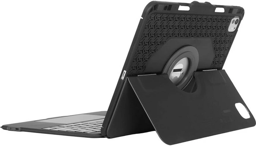 Mbështjellës me tastierë Targus VersaVu për iPad Pro 13" (M4), Bluetooth 5.0, Trackpad, QWERTY UK, me ndriçim, e zezë