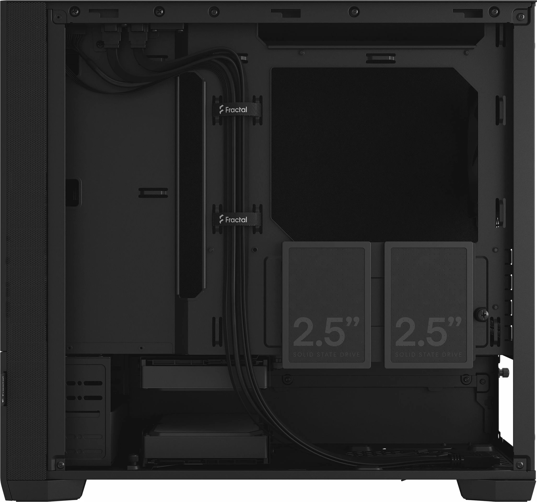 Kasë Fractal Design Pop Mini Silent Solid FD-C-POS1M-01, Mini Tower Micro-ATX/Mini-ITX, 3x120mm ventilatorë, pa dritare, e zezë