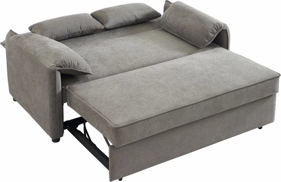 Krevat divan Rubik, 3 vende, ngjyrë gri, 161x84x92