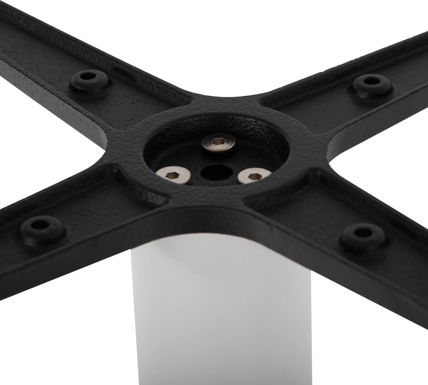 Bazë për tavolinë bari, metalike, ngjyrë e bardhë mat, FH439.02, 45x45x107H cm