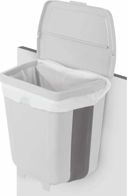 Kosh plehrash kampingu BRUNNER Pillar Fold-Away 7427022N, i palosshëm, me kapak, montim në dysheme ose me varëse, bardhë/gri