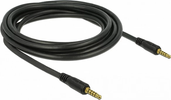 Kabllo audio DeLOCK 85698, 3.5mm jack male-male, 3m, e zezë