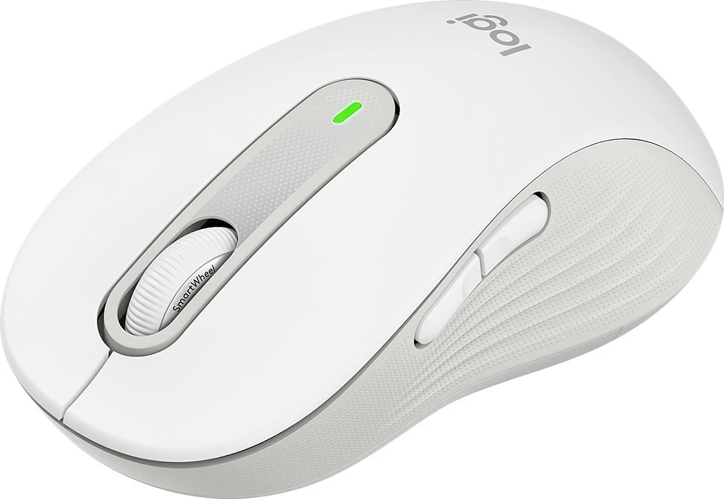 Maus Logitech Signature M650 L Wireless, Djathtas, Optik, RF Wireless + Bluetooth, 4000 DPI, Bardhë