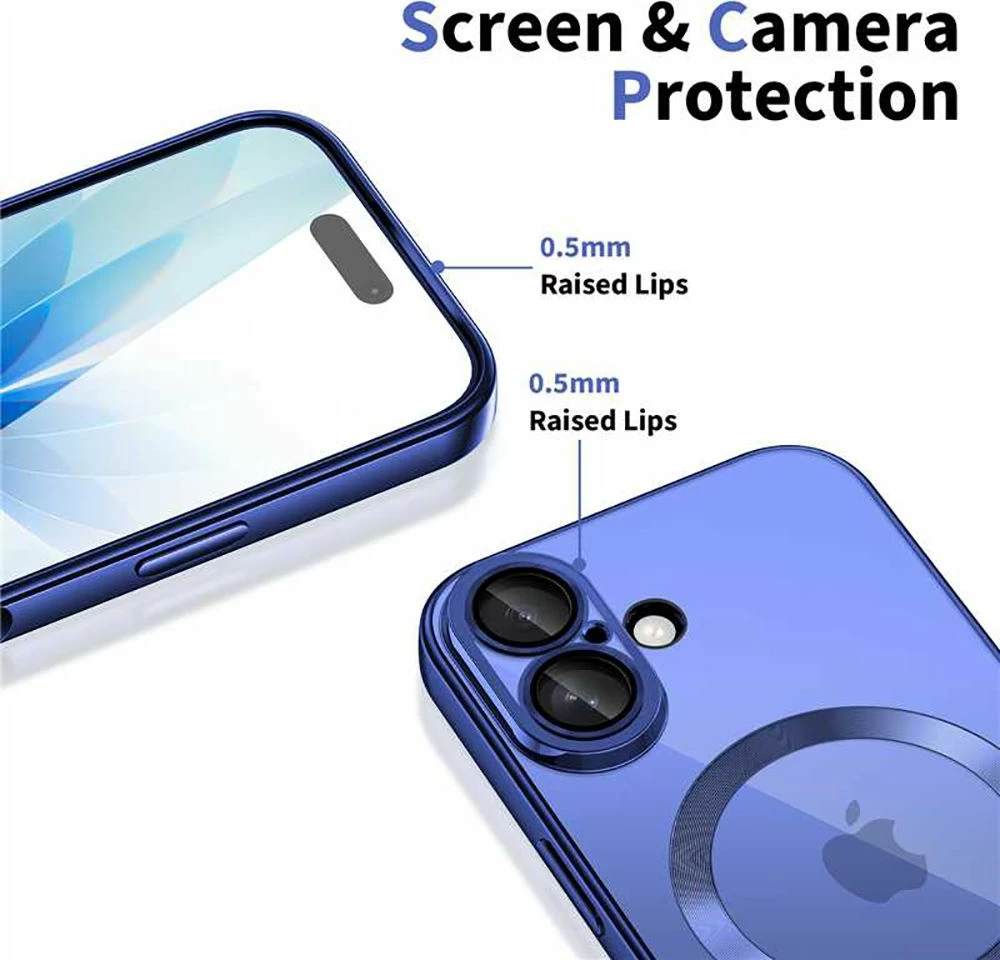 Mbështjellës Tech-Protect MagFlex MagSafe për iPhone 17, i tejdukshëm, blu navy, 1 copë