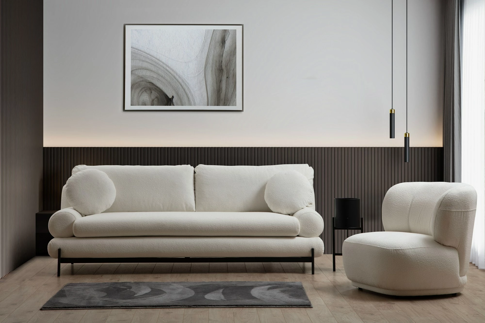 Kauç 3-ulës, Atelier del Sofa, Livorno, i bardhë