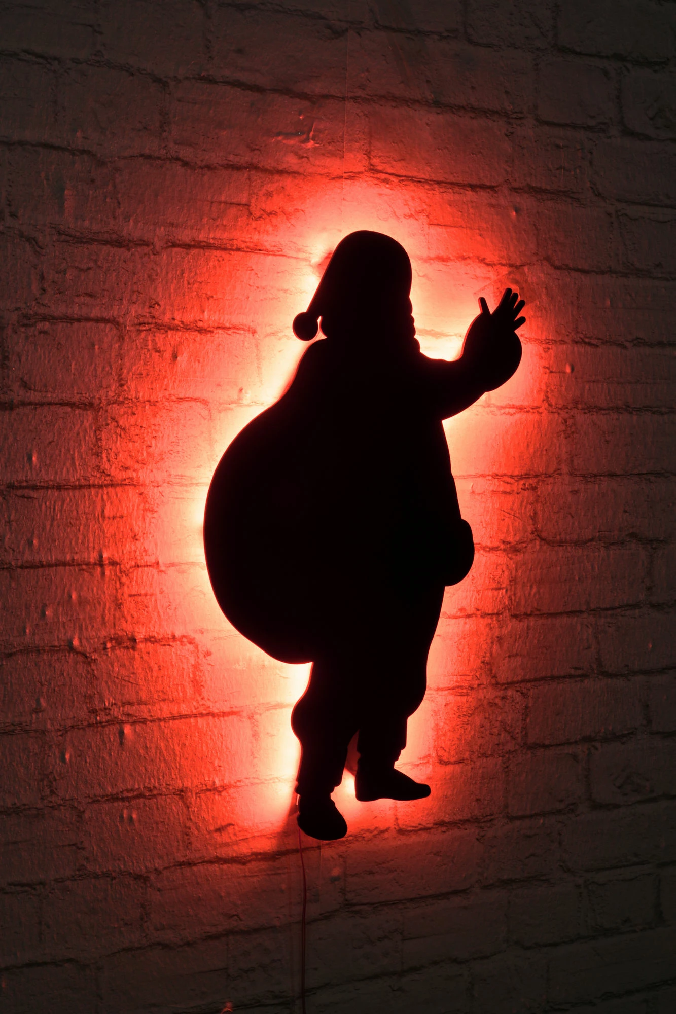 Dekor dritash LED, Santa Claus, ngjyrë e kuqe, Wallity