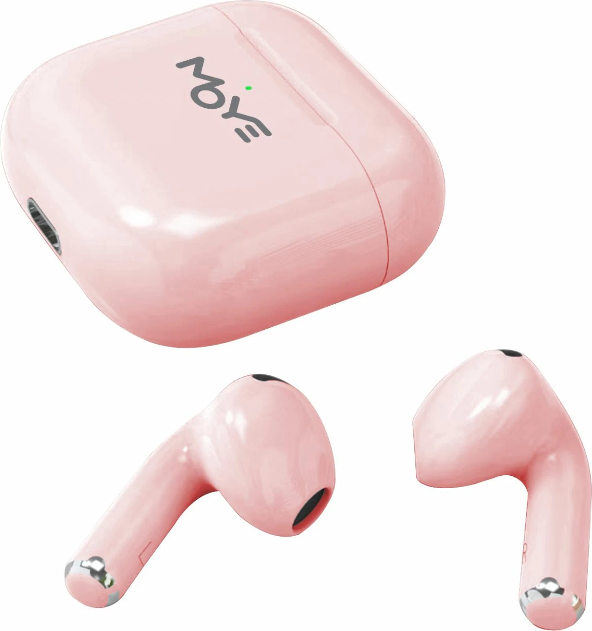 Kufje MOYE Aurras 3 Lite, Bluetooth 5.4, deri 5 orë punë, USB-C, me kuti karikimi, rozë